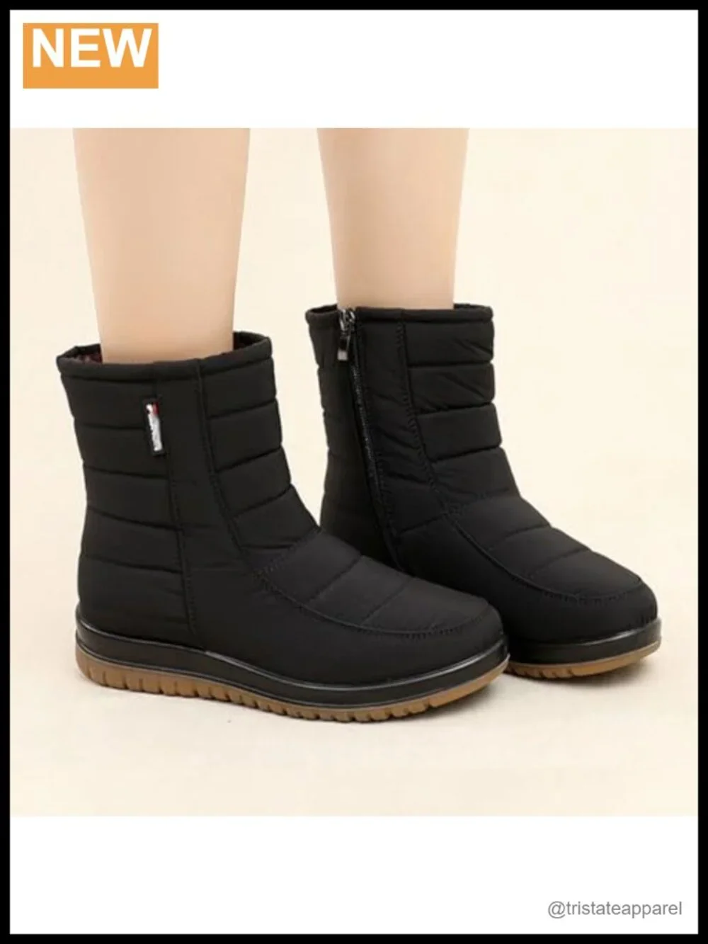 Women's Waterproof Snow Boots Faux Fur Lined Non-Slip Winter Ankle Booties